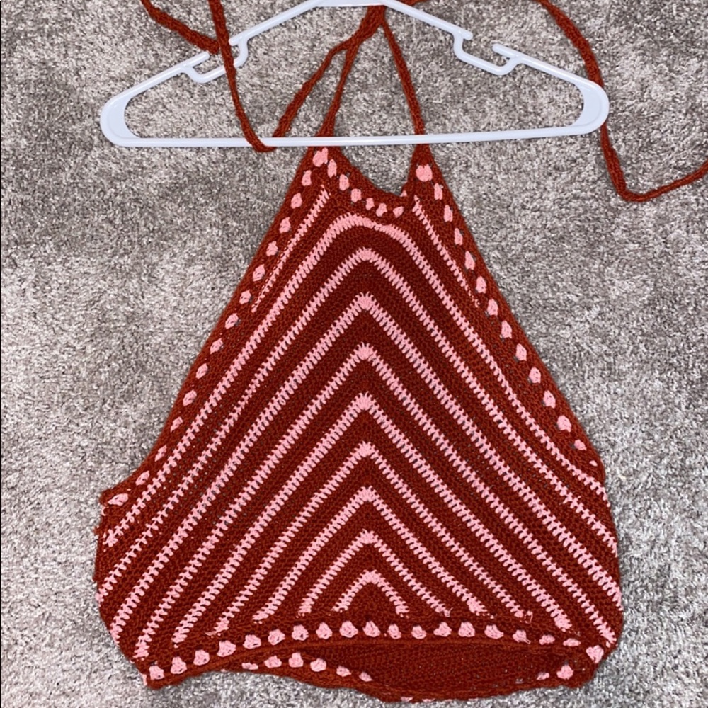 crochet high neck top